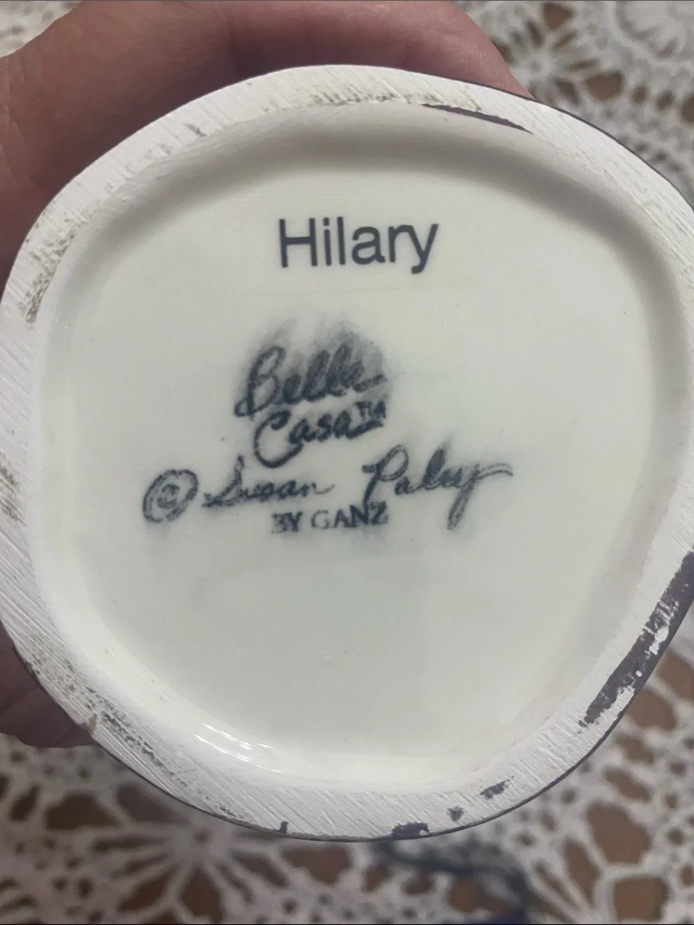 Vintage Susan Paley Hand-Painted  Ceramic Lady Vase “Hillary”